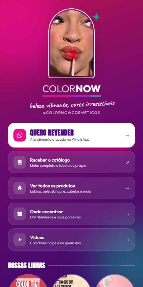 Link na bio da Color Now