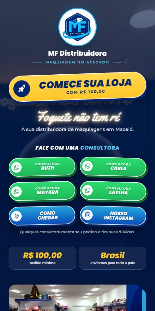 Link na bio da MF Distribuidora